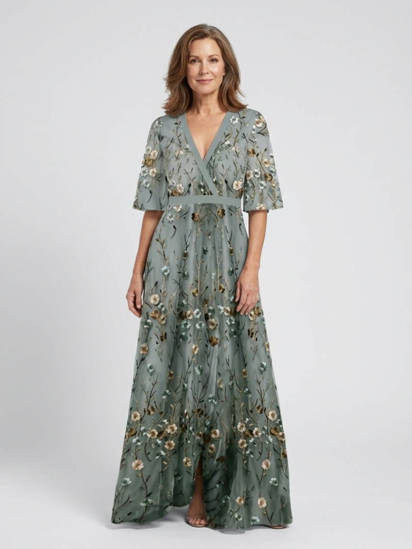 Xanthippe | Floral V-Neck Maxi Dress