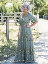 Xanthippe | Floral V-Neck Maxi Dress
