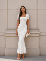Montana | Floral Square Neck Mermaid Maxi Dress