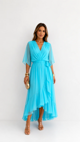 Leanna | Chiffon Wrap Maxi Dress