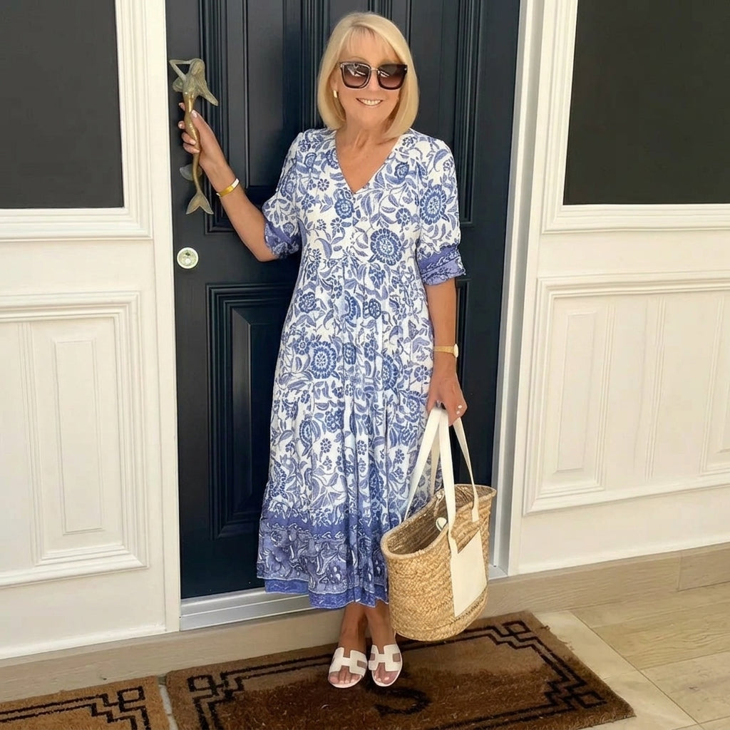 Medina | Floral Wrap Midi Dress