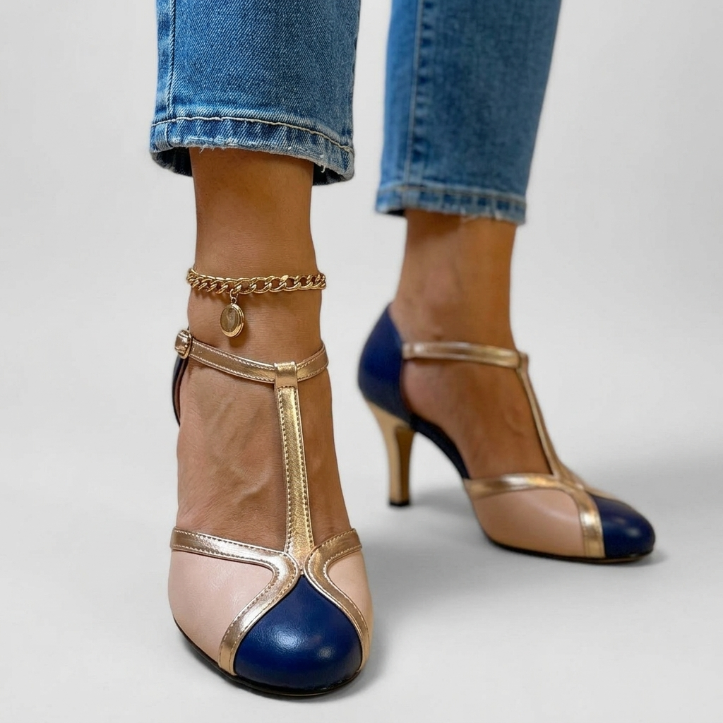 Lourdes | All-Day Comfort T-Strap Heels