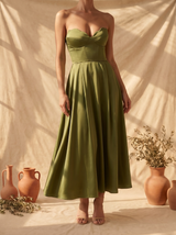Clarissa | Strapless Midi Dress
