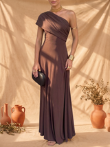 Zuriel | Linen-Silk Midi Dress