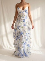 Kesia | Floral Midi Dress with Ruched Details