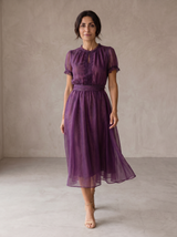 Felicity | Chiffon Maxi Dress Lace Trim
