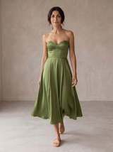 Clarissa | Strapless Midi Dress