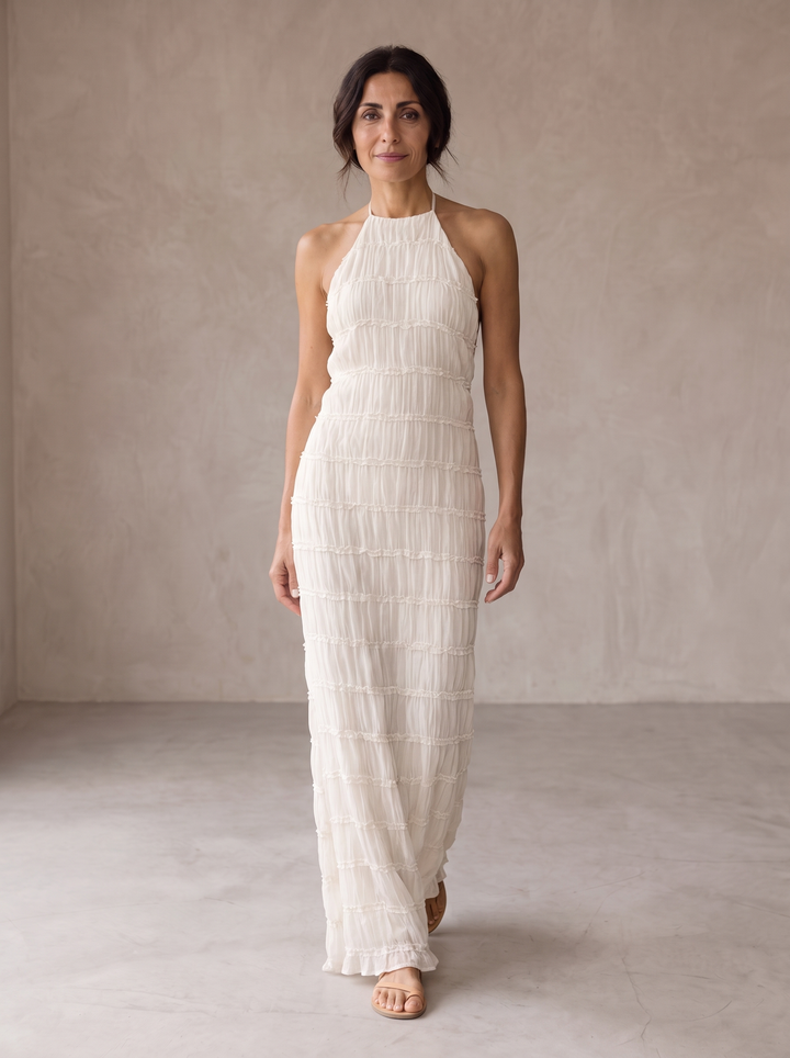 Madeline | Tiered Halter Maxi Dress