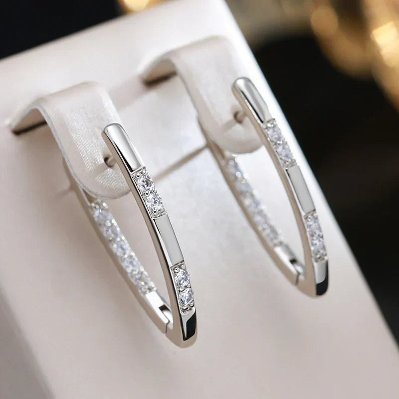 Auryn | Zirconia Drop Earrings Gold