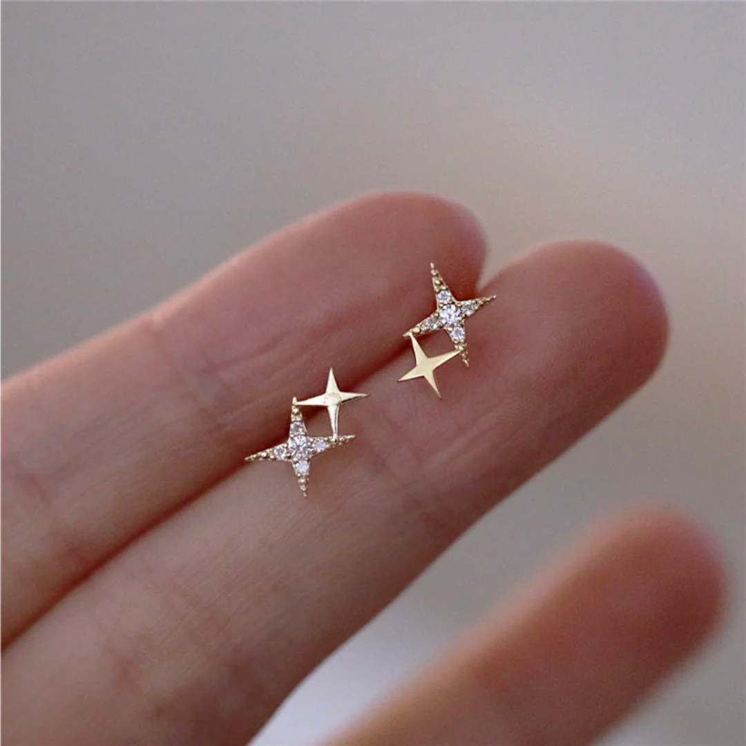 Chloe | Shimmering Star Drop Earrings
