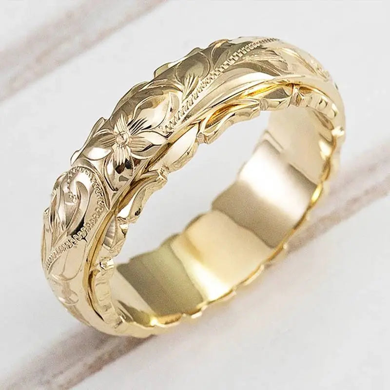 Zola | Antique Gold Floral Ring