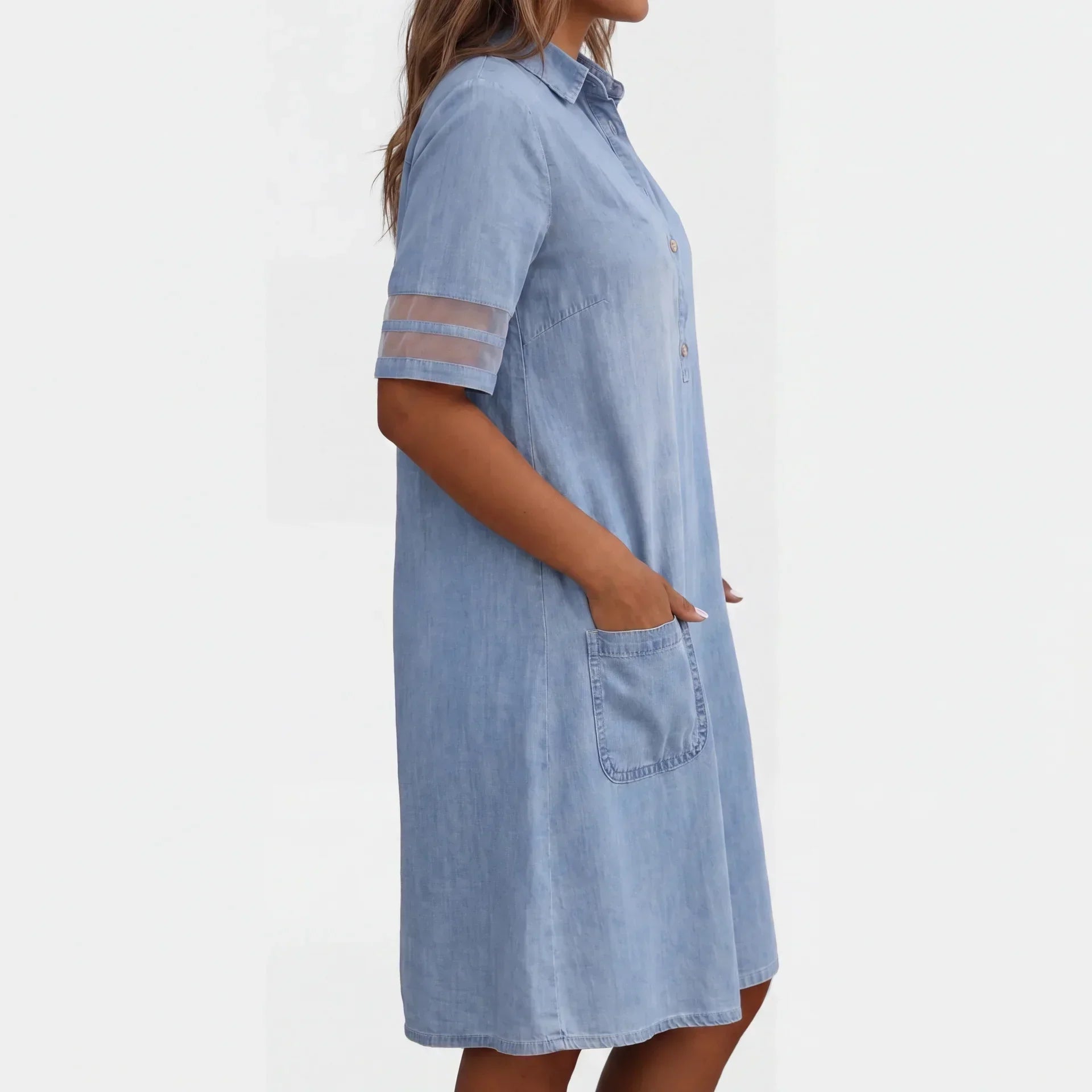 Maddisyn | Relaxed Linen-Feel Shirt Dress