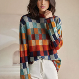 Vivienne | Retro Plaid Cozy Knit Sweater