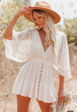 Jade | Lace Boho Midi Dress