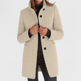 Katelin | Classic Wool-Blend Trench Coat