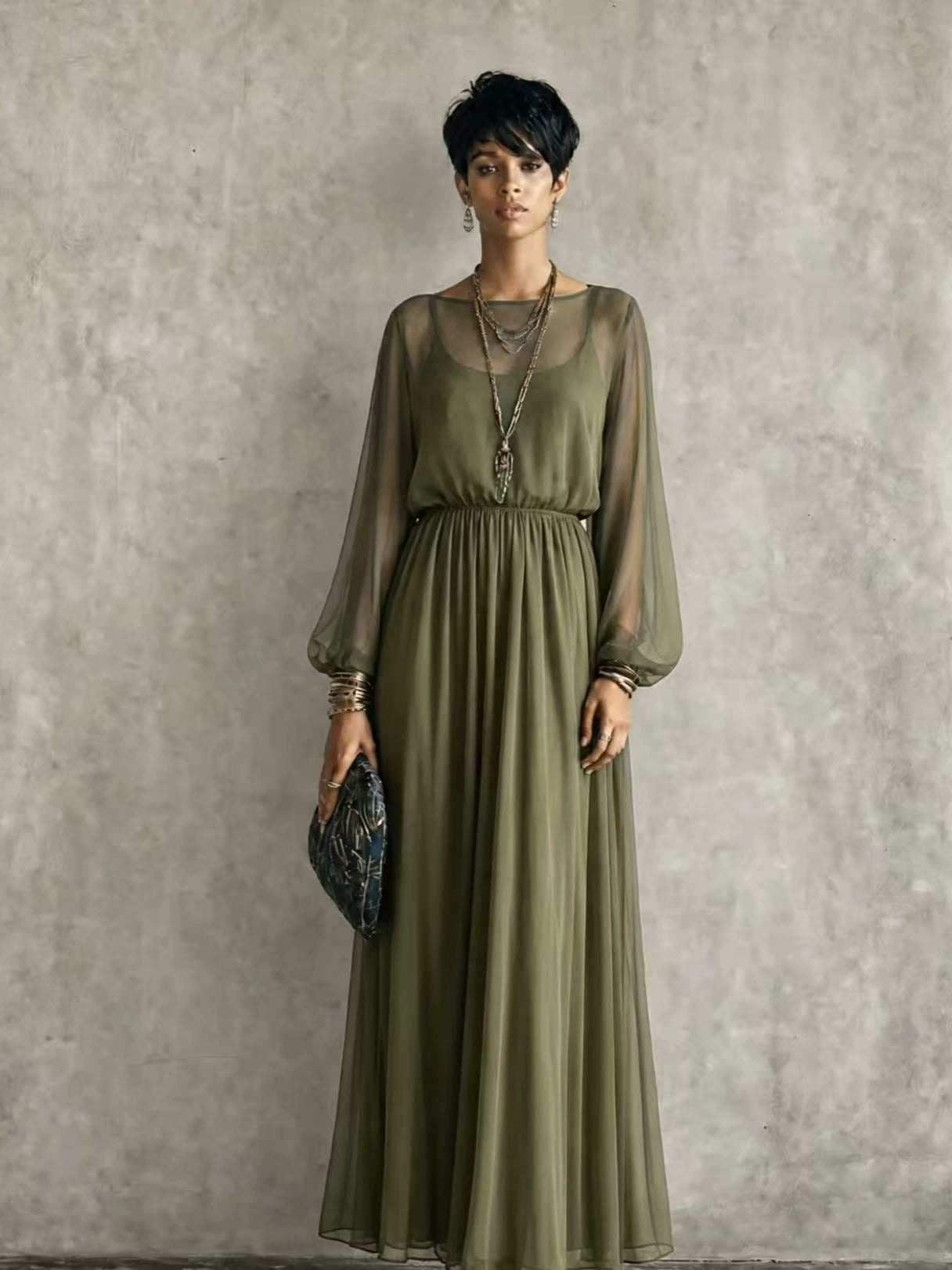 Mazie | Chiffon Maxi Dress