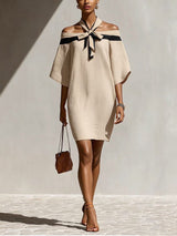 Ria | Off-Shoulder Linen Mini Dress