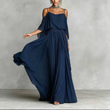 Erin | Chiffon Cowl-Neck Maxi Dress