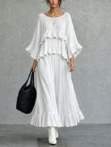 Rosamund | Bohemian Textured Woven Maxi Dress
