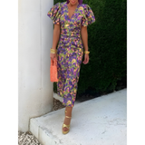 Nellie | Elegant Floral Wrap Dress