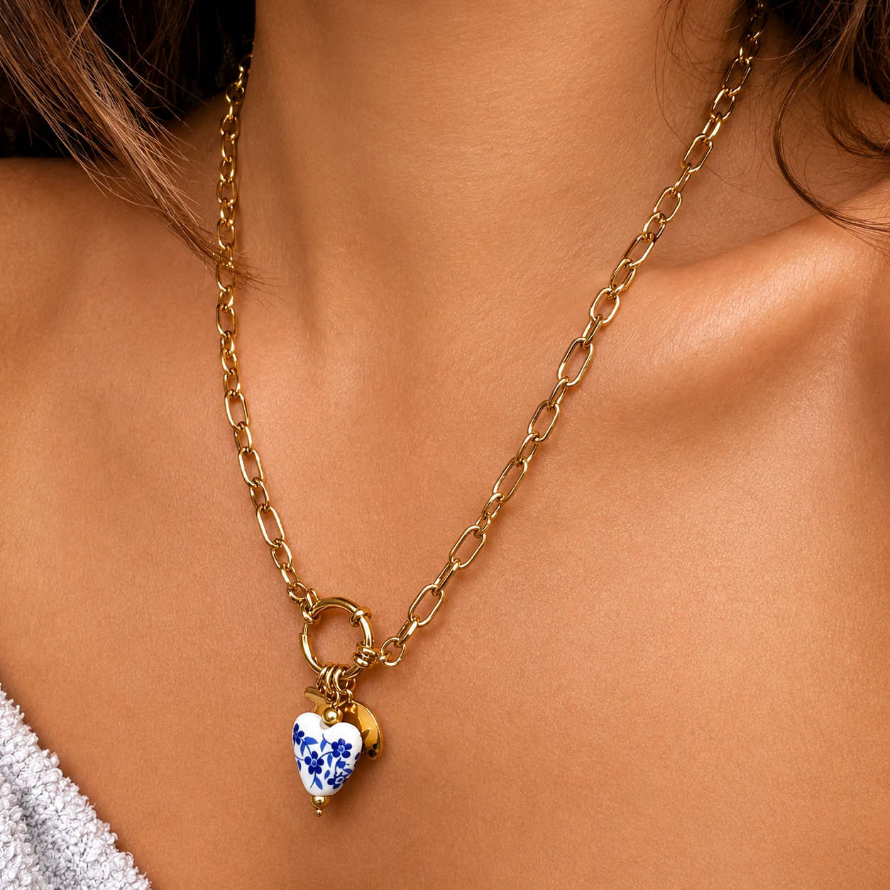 Freida | Soft Blue Gem Pendant Necklace