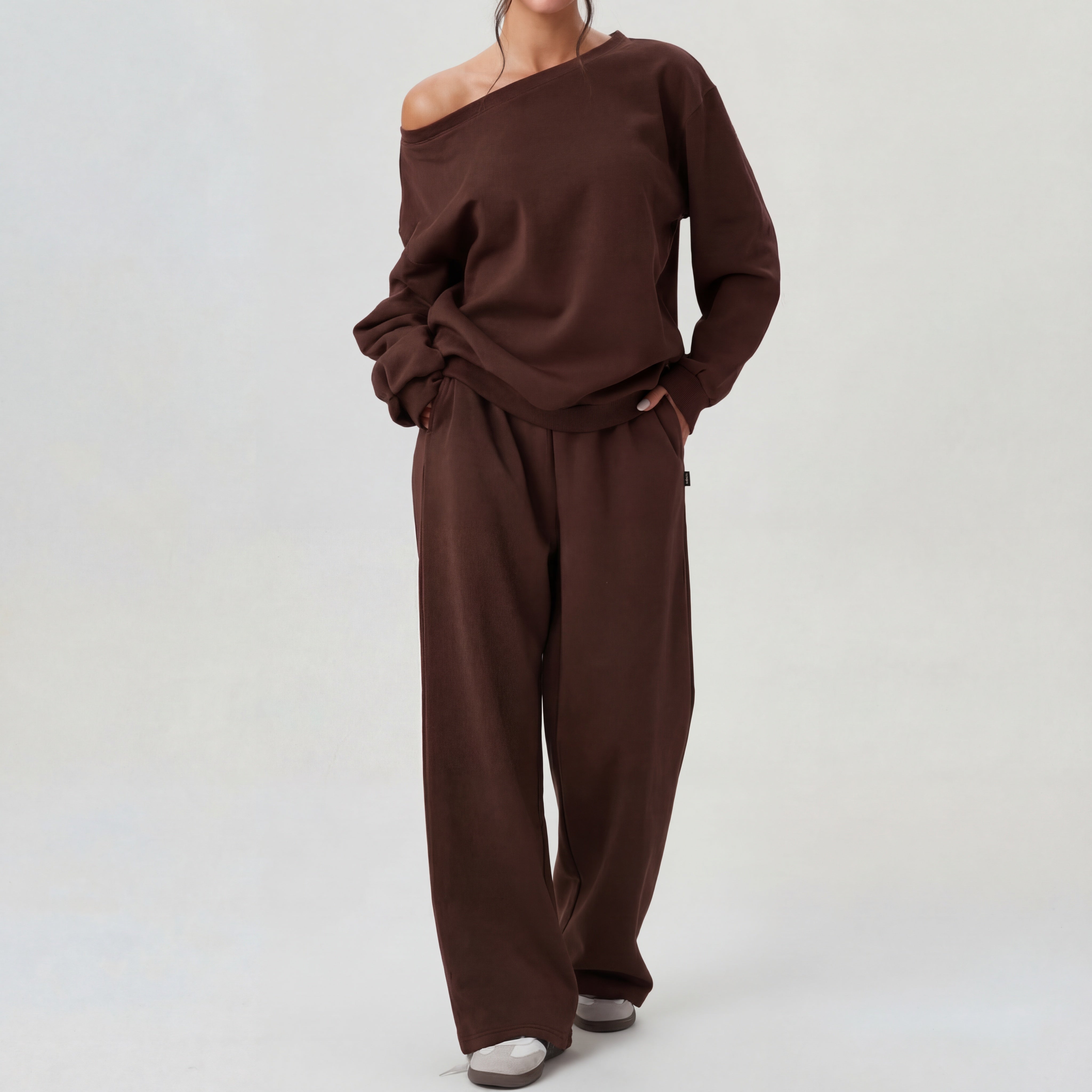 Camille | One-Shoulder Long Sleeve Two-Piece Set