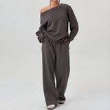 Camille | One-Shoulder Long Sleeve Two-Piece Set