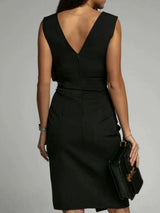 Céleste | Deep-V Microfiber Evening Gown