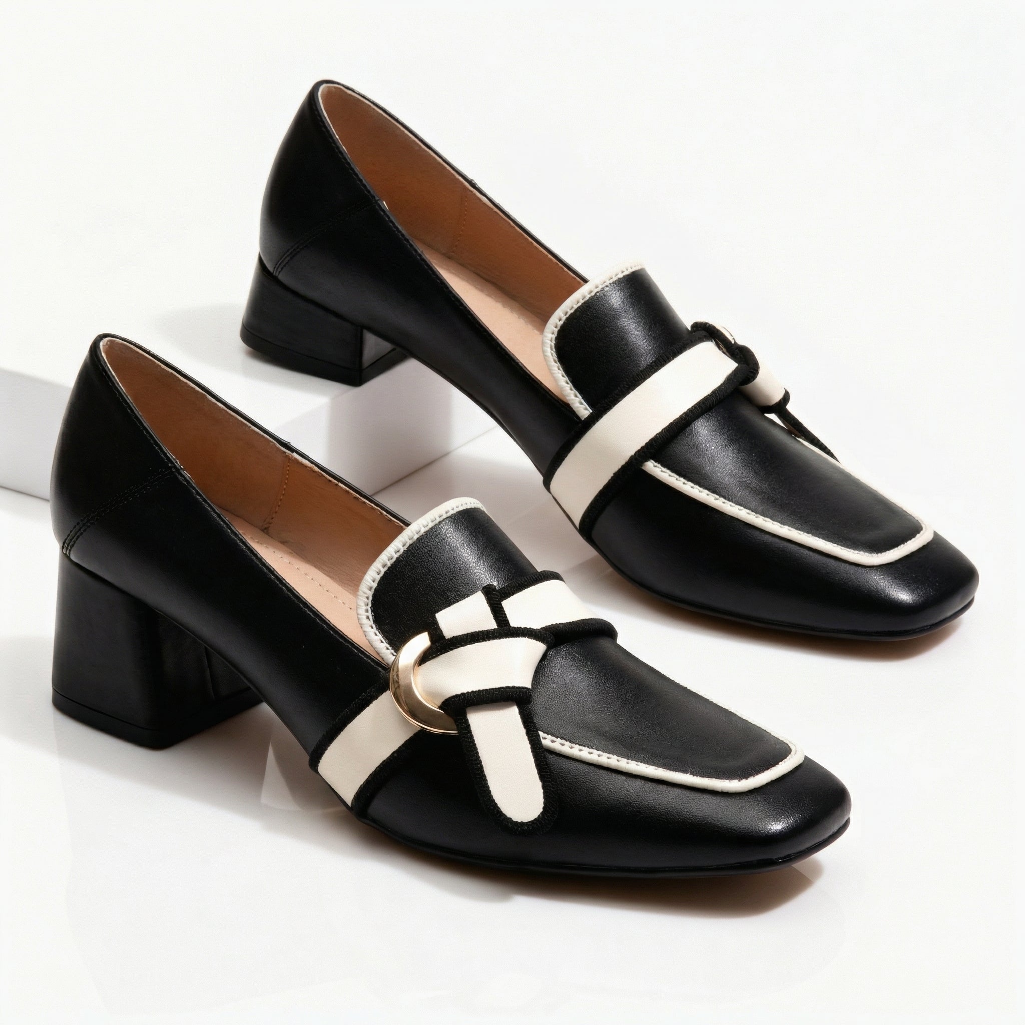 Gretchen | Outline Heeled Loafers