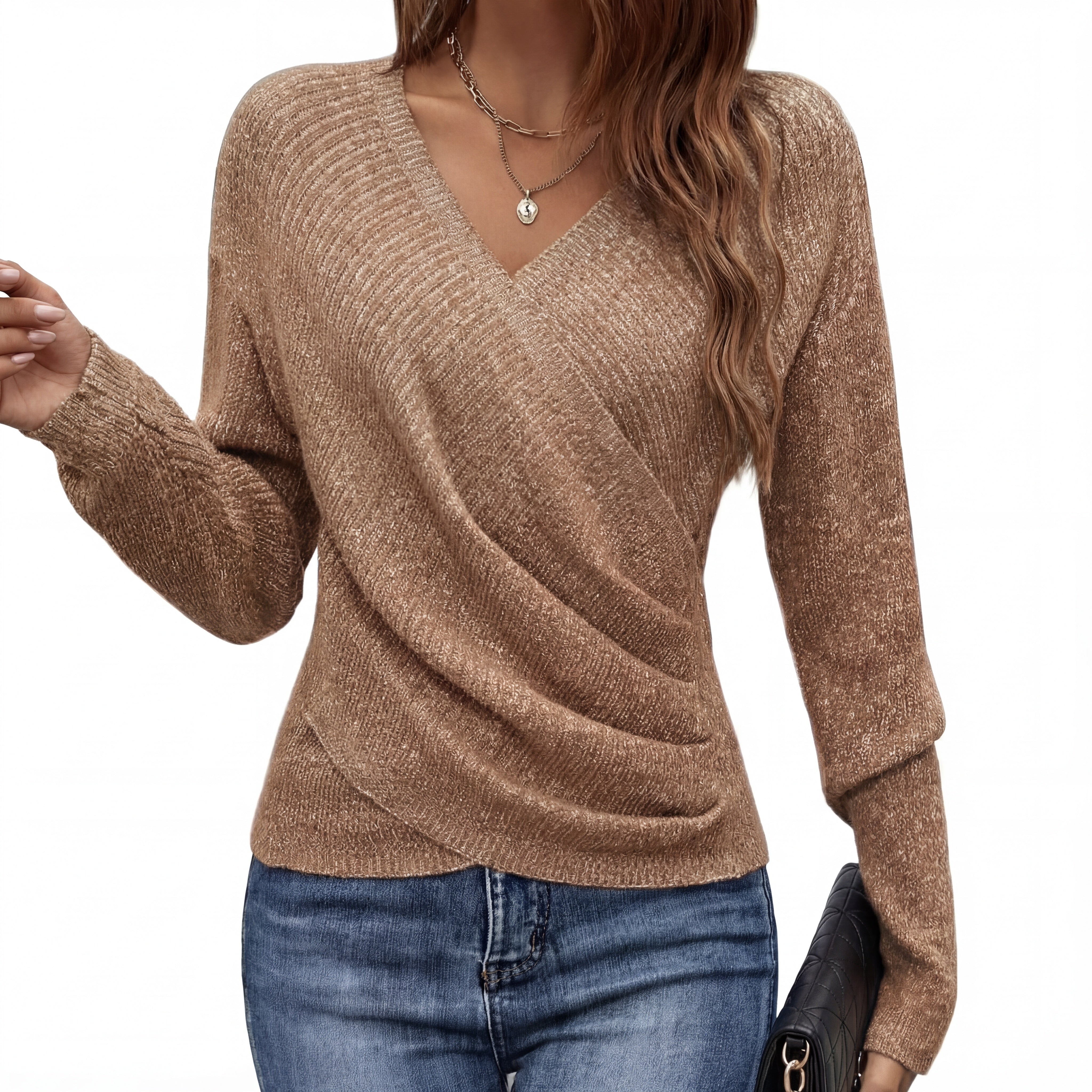 Millicent | Cozy V-Neck Long Sleeve Pullover