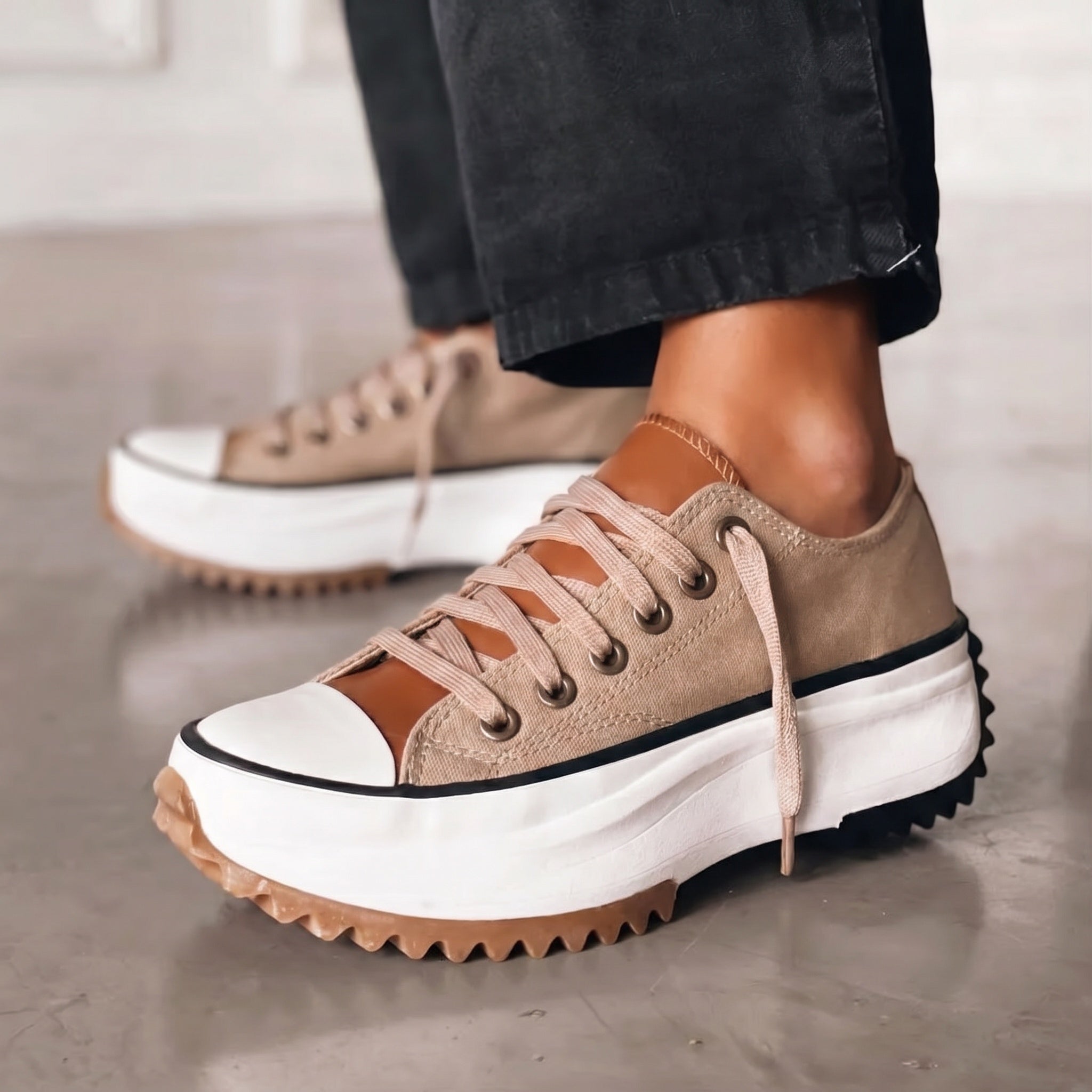 Camille | Canvas Lace-Up Everyday Sneakers