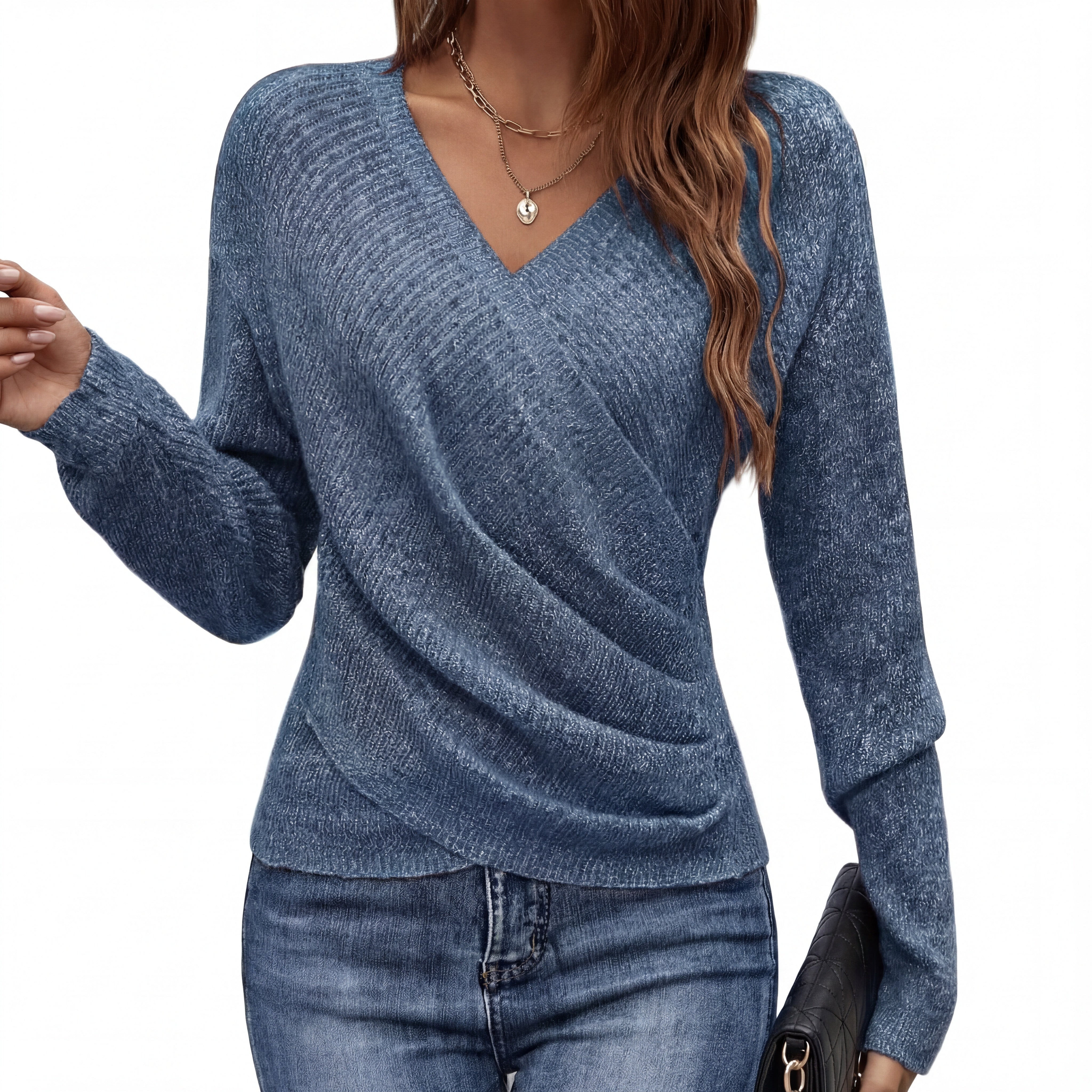 Millicent | Cozy V-Neck Long Sleeve Pullover