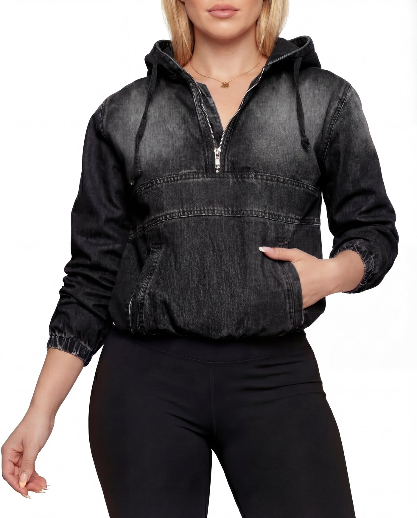 Zara | Half Zip Relaxed Hoodie Pullover