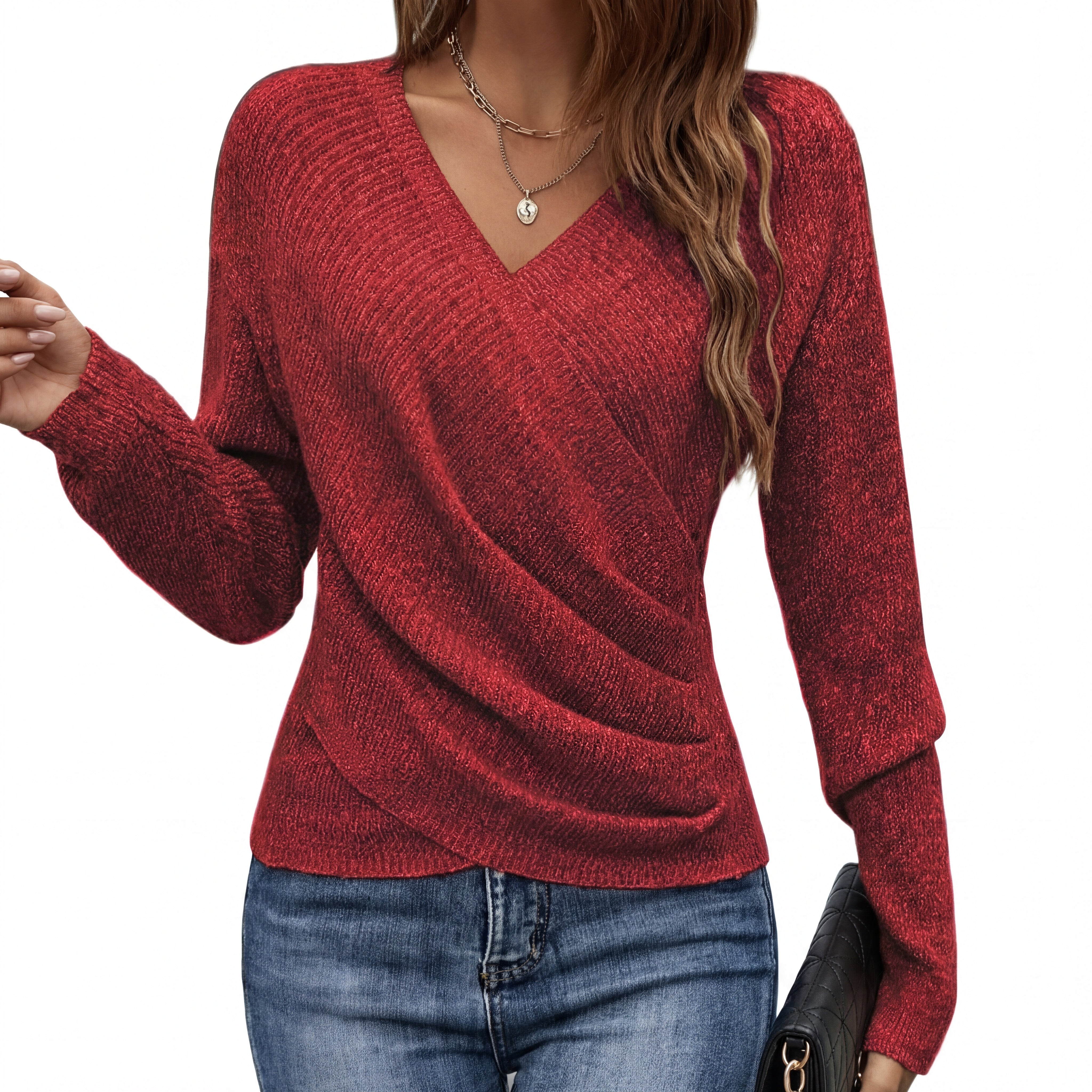 Millicent | Cozy V-Neck Long Sleeve Pullover