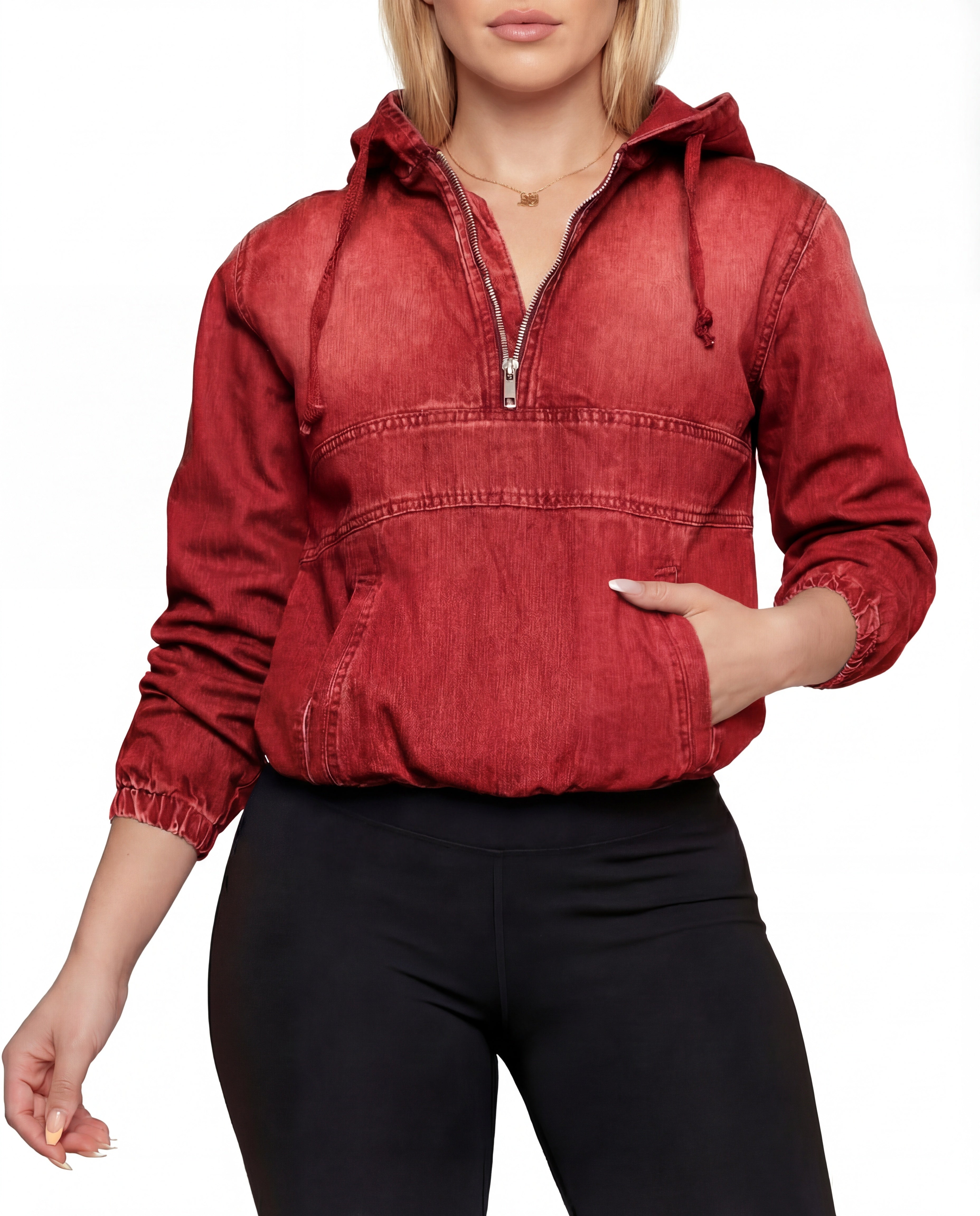 Zara | Half Zip Relaxed Hoodie Pullover