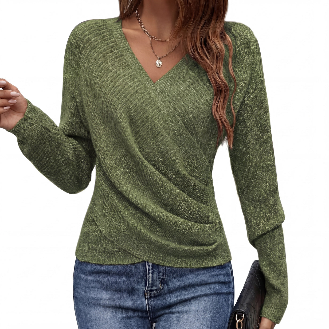 Millicent | Cozy V-Neck Long Sleeve Pullover