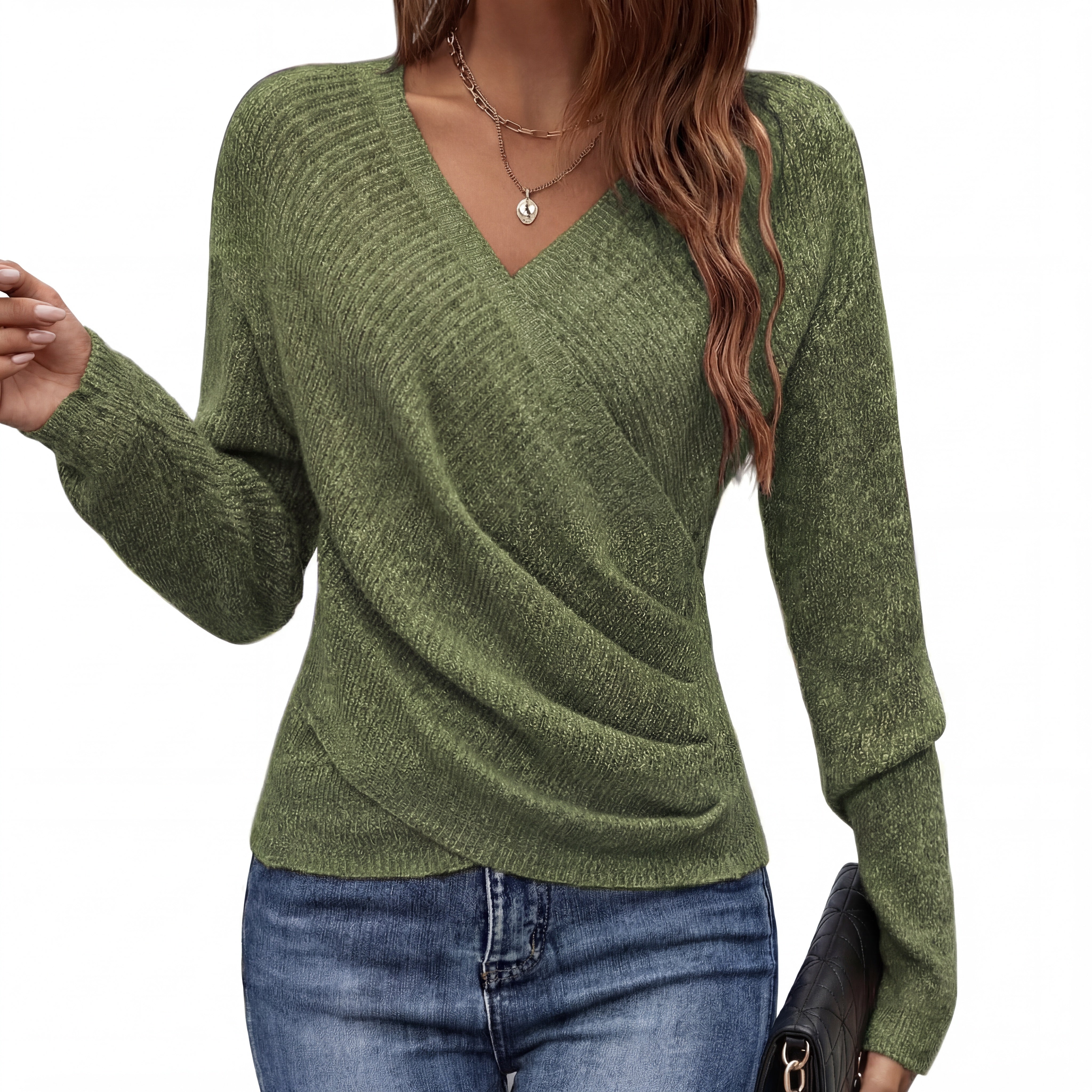 Millicent | Cozy V-Neck Long Sleeve Pullover