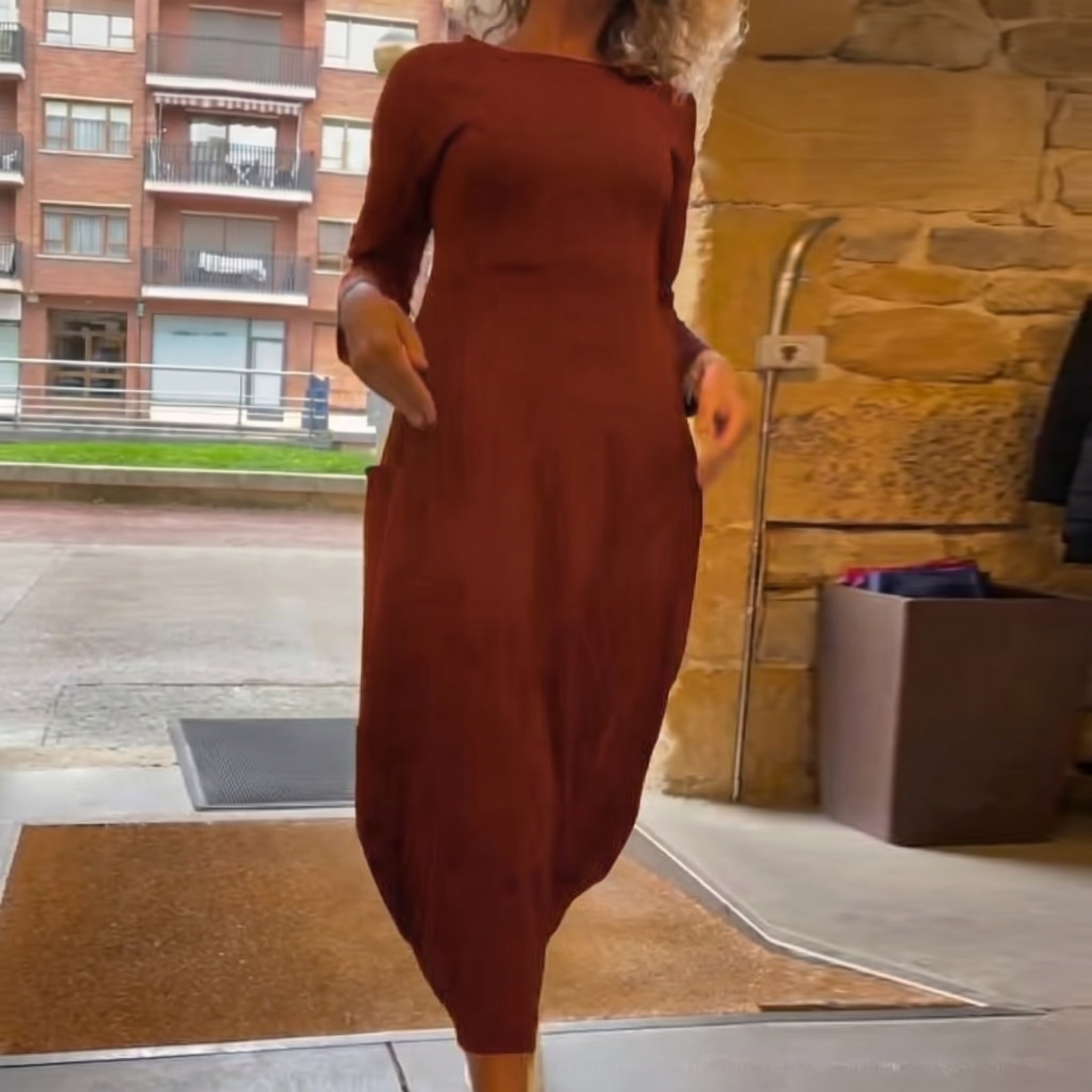 Céleste | A-Line Midi Dress Autumn Chic