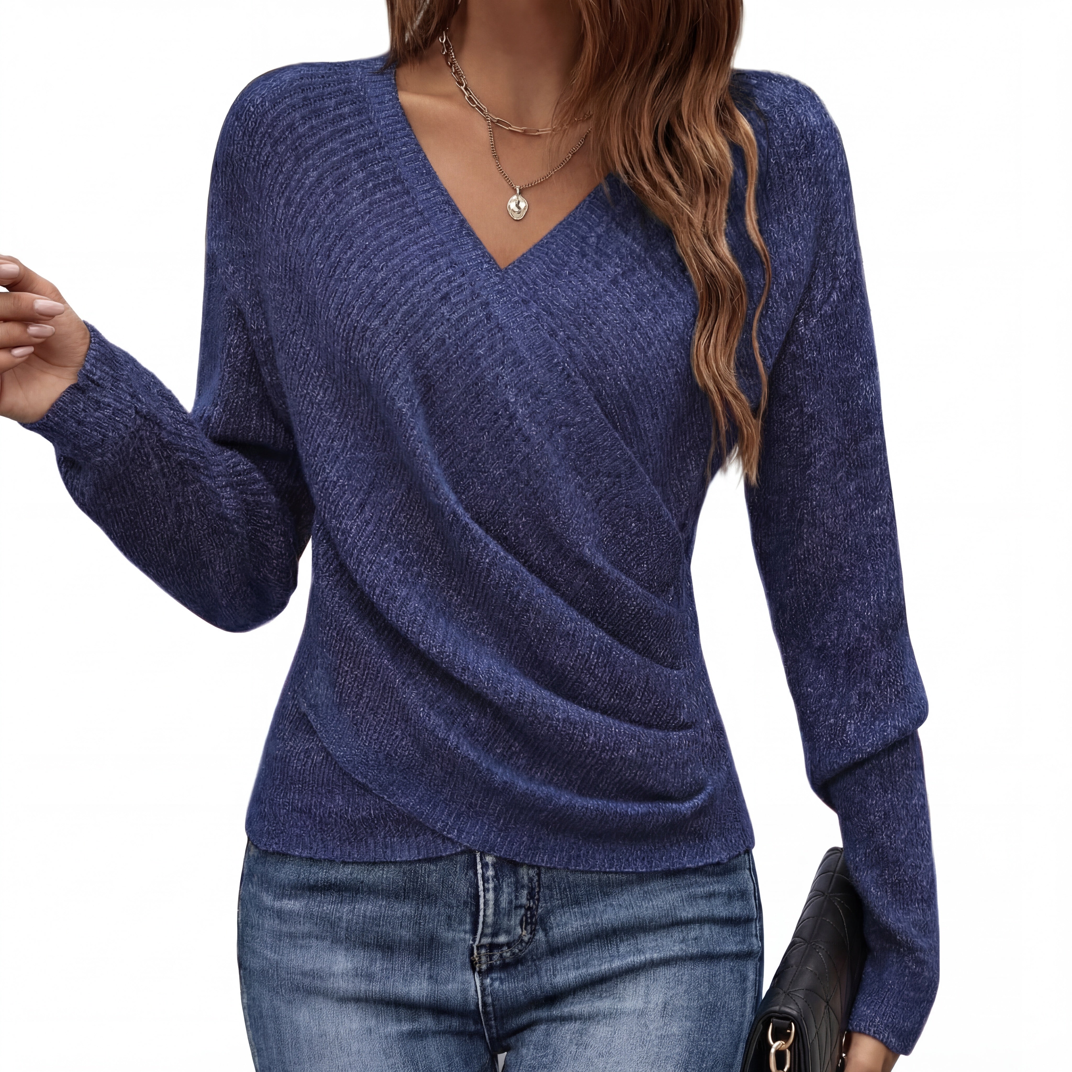Millicent | Cozy V-Neck Long Sleeve Pullover