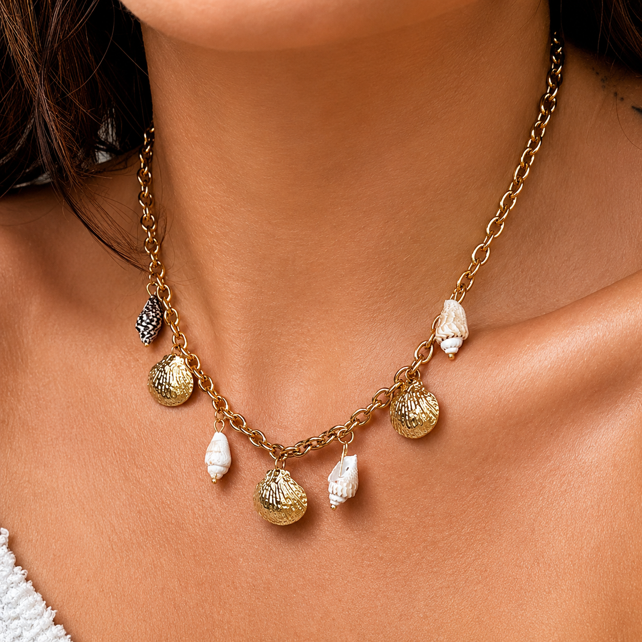 Bernita | Oyster Pearl Statement Necklace