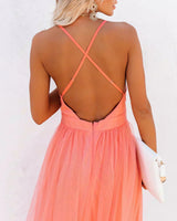 Ffion | Coral Light Maxi Dress