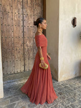 Zuriel | Linen-Silk Midi Dress