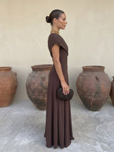 Zuriel | Linen-Silk Midi Dress