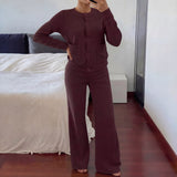 Céleste | Cozy Knit Wide-Leg Two-Piece Set