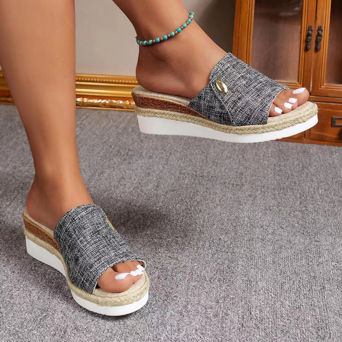 Mikayla | Ergonomic Denim-Inspired Sandals