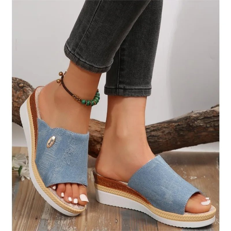 Mikayla | Ergonomic Denim-Inspired Sandals