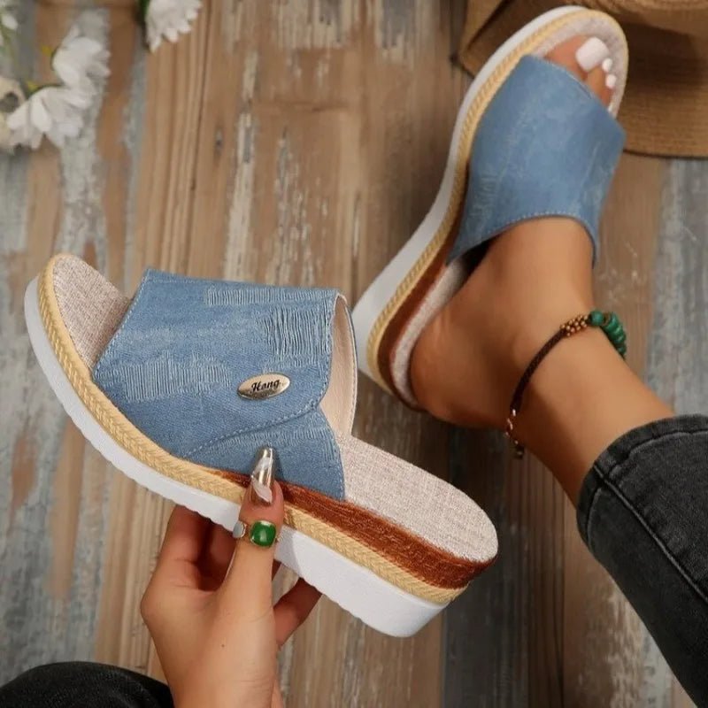 Mikayla | Ergonomic Denim-Inspired Sandals