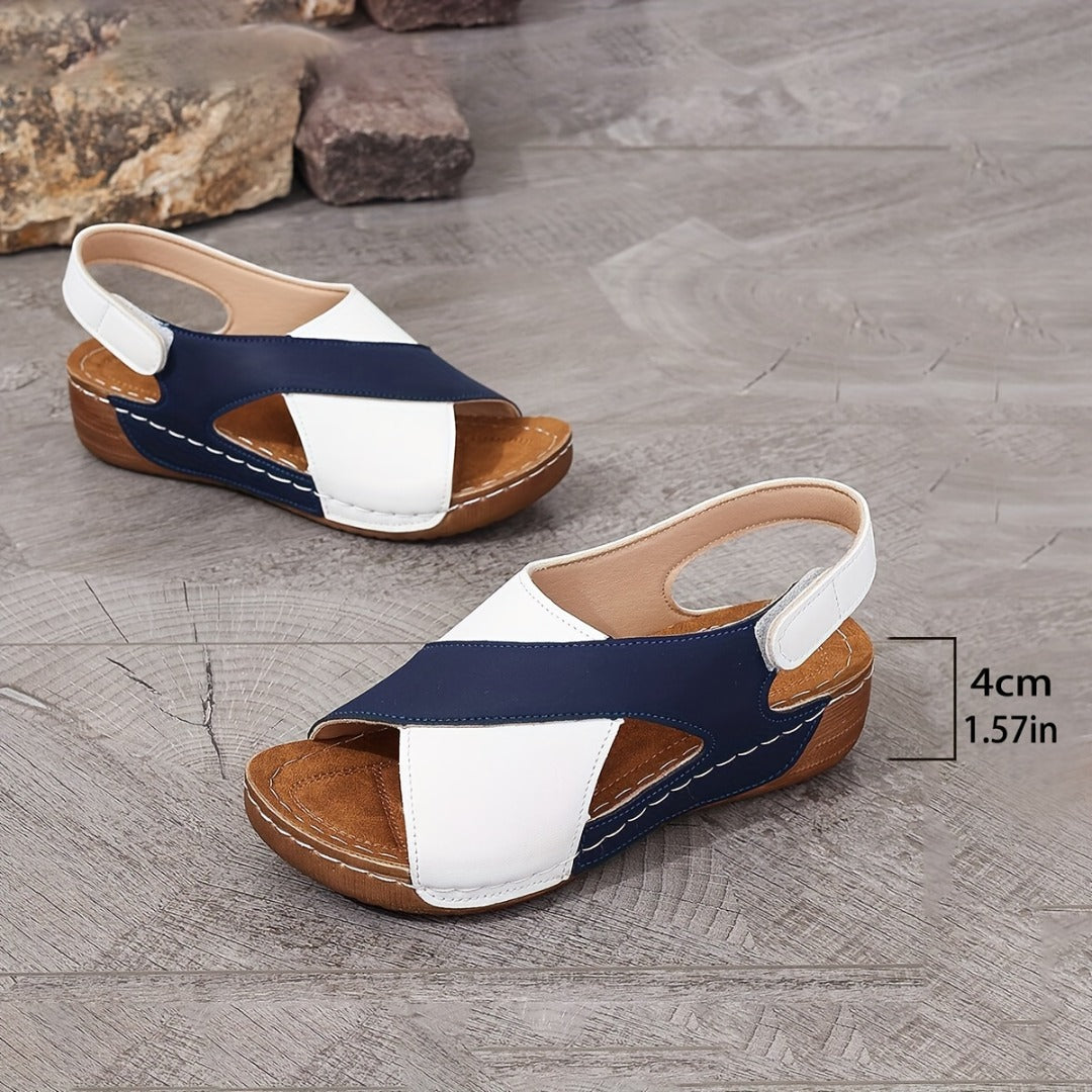 Ulla | Ergonomic Cross-Strap Wedge Sandals