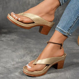 Teresa | Elegant Relaxed Block-Heel Sandals
