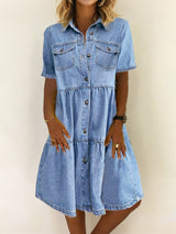 Talia | Casual Elegant Midi Denim Dress